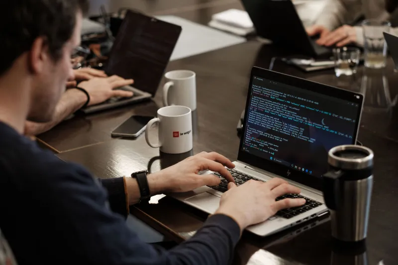 People looking at a tablet